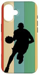 Coque pour iPhone 16 Ballon de basket vintage pour homme et femme rétro vieilli