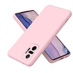 UPLAI Coque pour Xiaomi Redmi Note 10 Pro 4G, Très Mince Souple Silicone Liquide Antichoc Housse avec Prime Doublure Fibre, Élégant Simple Parfait Toucher Étui.Rose