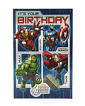 UK Greetings Marvel The Avengers Birthday Card for Him/Boy - Assemble And Celebrate Design