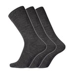 Dovre Strømper 3P No Elastic Twin Socks Mørkgrå  bomull Str 40/45 Herre