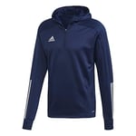 Adidas Con20 Tk Hood Sweatshirt - Team Navy Blue/White, Lt2