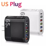 New For Xiaomi iPhone Samsung Mobile Phone 3.1A 5Ports USB Charger 65W