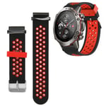 Watch Band Sport Watch Smartwatch Strap For Falcon 22mm(Black Red ) UK