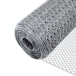 VOUNOT Grillage a Poule renforcée 1x50m Maille 13mm Hexagonal Triple Torsion Clôture Résistant Poulailler Jardin Grillage pour Élevage Volaille