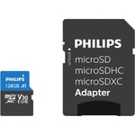 Philips MicroSDXC Card 128GB Class 10 UHS-I U3 incl. adaptateur