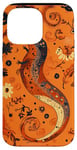 Coque pour iPhone 14 Pro Max Orange Bohème Paisley Live Weird Funny Naked Mole Rat Art Art