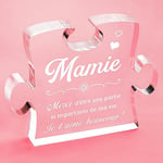 Giftasy Cadeau Mamie, Cadeau Grand Mere - Puzzle Acrylique, Cadeau Anniversaire Mamie, Cadeau Fete des Grand Mere Original, Idee Cadeau Mamie