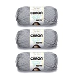 Caron Simply Soft Party Silver Sparkle Lot de 3 pelotes de fil à tricoter en acrylique 85 g