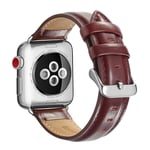 Crazy Horse Apple Watch Series 4 44mm klockarmband i koskinn - Röd