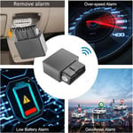 Tlily - Application gratuite Plug et Play Moniteur vocal Alarme de vibration survitesse Mini 4G obd gps Traqueur voiture Suivi en temps réel (b)