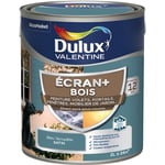 Ecran+ bois - Peinture satinée pour bois extérieur - Volets, portes, fenêtres, portails - Bleu Tempête 2 l Dulux Valentine