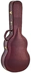 Ortega Guitars Etui pour Guitare classique Pro Brown Croco - Arch Top Accastillage Bronze Profondeur 120mm (OCCPRO)