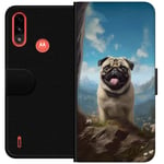 Tegnebogsetui til Motorola Moto E7 Power med Glad Hund motiv