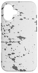 iPhone 16 Paint Splash Gray Paint Splatter Artwork Case