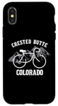 Coque pour iPhone X/XS Graphique Biking Colorado Crested Butte