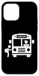 Coque pour iPhone 12 mini Emblème de bus scolaire avec logo conducteur jaune