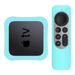 Trolsk Set-top Box + Silikone etui (Apple TV 4K (2021)) - Turkis