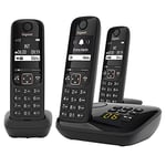 Gigaset ALLROUNDER Trio with answer machine - 3 cordless phones - Large, high-contrast display - Brilliant audio quality - Customisable sound profiles - Hands-free talking - Call blocking, black