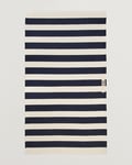 Tekla Organic Terry Beach Towel Navy Stripes