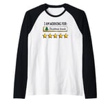 I Am Working For Christmas Break 5 Stars Xmas Tree Raglan Baseball Tee