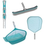 Pack entretien piscine Bayrol avec Manche télescopique, épuisette de fond, de surface et Brosse 50 cm