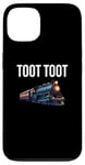 Coque pour iPhone 13 Œuvre d'art amusante en train de Noël Toot Tut Toot