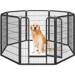 Yaheetech - Parc pour Chien Enclos Chien 8 Panneaux Cage pour Chien 80 x 100 cm Clôture pour Chien Interieur Chiot Lapin Canard Exterieur avec Porte