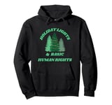 Holiday Lights And Basic Human Rights For The Good Humans Pullover Hoodie