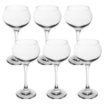 6 Red White Tall Wine Brandy Glasses Dinner Set Xmas Present Tableware Glassware
