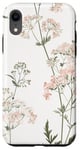 Coque pour iPhone XR Rose pastel Fleurs sauvages Fleurs sauvages Vintage Botanique