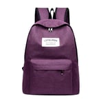 MSBXBB Moda Neutral Gran Capacidad para Estudiantes Al Aire Libre Mochila Antirrobo Con Puerto De Carga USB Mochila,Purple,30x14x42cm