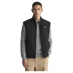 GANT Men's Quilted Windcheater Vest, Black, M