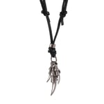 Alloy Leather Pendant Necklace Dragon Claw Gothic Adjustable 16 ~ 26 Inch3961