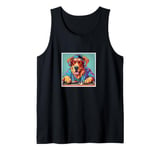 Golden Dog Music DJ Turntables Mixing Vinyl Records Graphic Tank Top