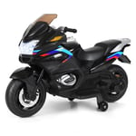 Kids Ride On Motorcycle 12V Electric Battery Powered Ride On Bike-Black