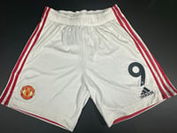 BRAND NEW 2020 2021 ADIDAS MAN UNITED HOME FOOTBALL SHORTS #9 MENS MEDIUM