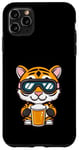 Coque pour iPhone 11 Pro Max Ski Tiger avec bière | Apres Ski Comic