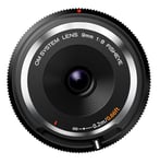 OM SYSTEM 9 mm 1:8.0 Fish Eye Body Cap Lens, suitable for all Olympus, Panasonic MFT Cameras - Black