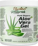 100% Pure Organic Aloe Vera Gel 500ml Made from Freshly Cut Aloe for Face, Body,