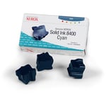 3 Pack Genuine original boxed Xerox Phaser 8400 Printer Solid Ink Cyan 108R00605