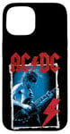 Coque pour iPhone 15 AC/DC Angus Young Blue Photo par Michael Putland