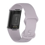 Fitbit Charge 5 - Silikone rem 23mm - Str. L - Lys lilla