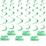 1 setti tee-se-itse kulta/hopea/värillinen paperi Happy Birthday liput Garland-Green-1setti