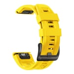 22 mm 26 mm silikonrem för Garmin Fenix 7X 7 Pro Solar/6X 6 Sapphire 5 5X Plus 3 3HR/Epix QuickFit WatchBand 1:1 Officiellt band style3 Yellow QuickFit 26mm