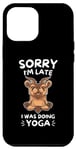 Coque pour iPhone 12 Pro Max Adorable chèvre kawaii Sorry I'm Late I Was Doing Yoga