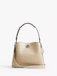 Coach Willow Croc Leather Tote Bag