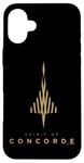 Coque pour iPhone 16 Plus Spirit Of Concorde Gold Avion