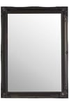 Satin Black Shabby Chic Antique Style Rectangular Wall Mirror complete with Premium Quality Pilkington's Glass - Extra Large Size: 30 inches x 42 inches (77cm x 107cm) - ITV Show Supplier - BEST PRICE ON AMAZON - ONLY AVAILABLE FROM SHABBY CHIC MIRRORS