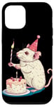 Coque pour iPhone 14 Rat blanc anniversaire amusant pour rongeur et animal domestique B-Day