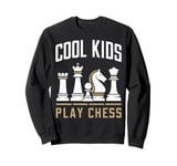 Chess Cool Kids Play Chess Queen King Tower Horse Sweatshirt